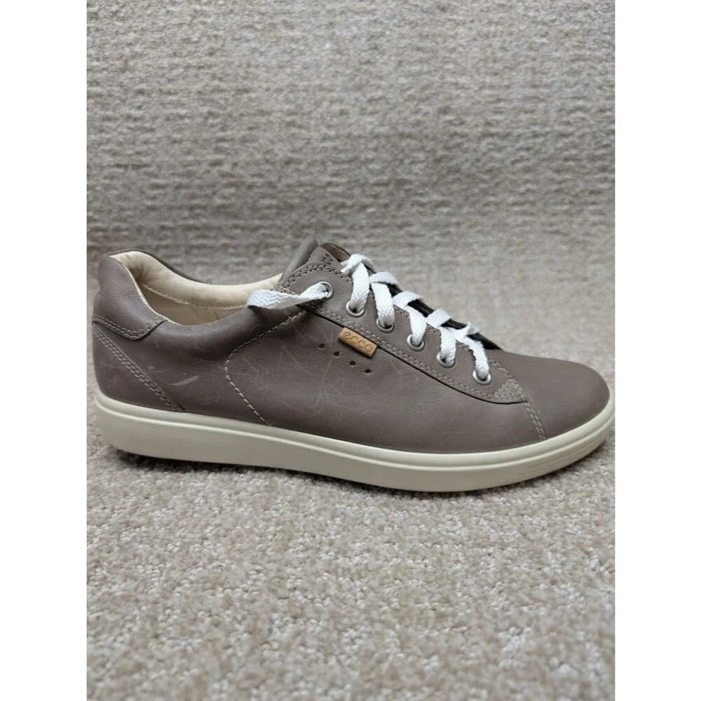 Ecco Casual Sneakers Womens Size 10.5 Mocha Casual Low Top Shoes Lace Up - Picture 5 of 15